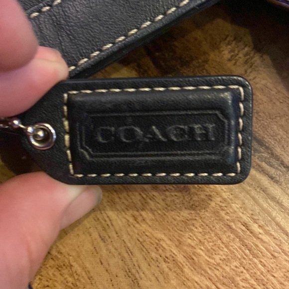 Coach large black leather shoulder bag tote - Picture 12 of 13